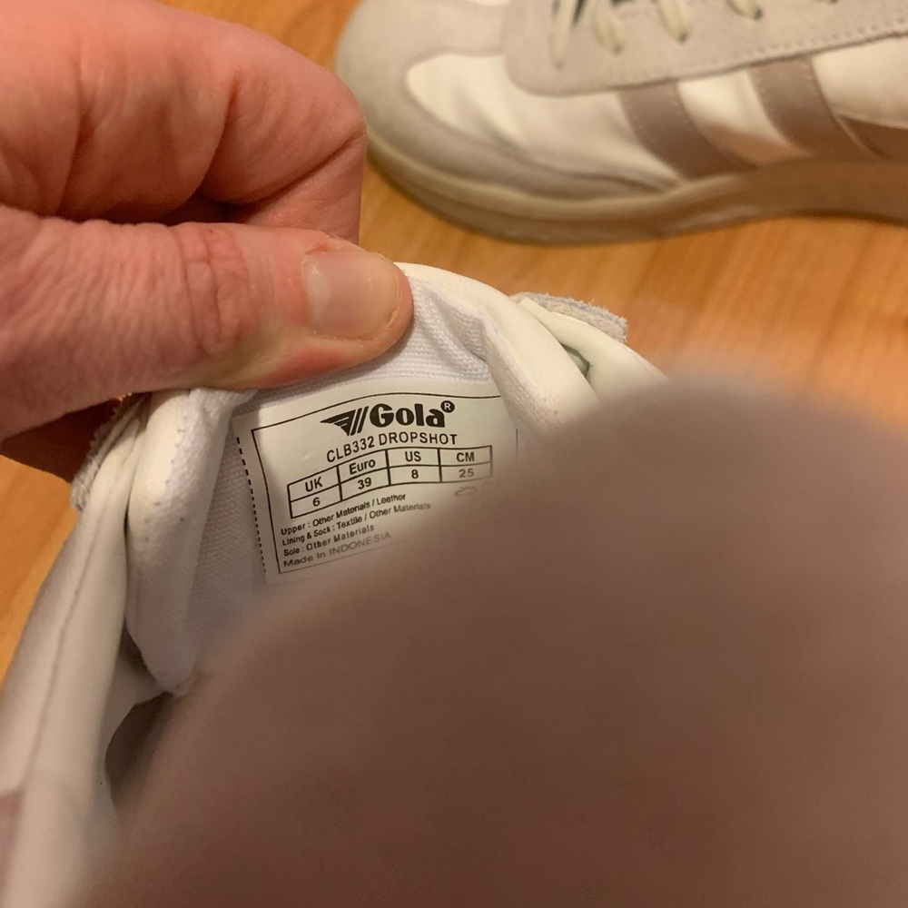 Gola Dropshot White and Tan Sneakers size 8 - Picture 3 of 5